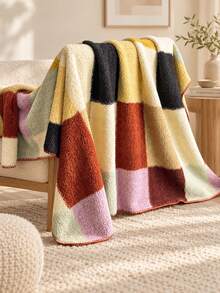 1Pc Custom Embroidered Dopamine Knit Blanket, Personalized Custom Name Embroidery, 5 Color Options, For Living Room Bedroom Couch, Ideal Holiday Gift For Family Members, Friends And Relatives, Indoor Home Decor - Multicolor - View 11