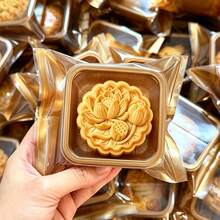 1 Set 75g Floral Mooncake Mold, Includes 2 Flower Pieces, ABS Plastic - Non-Stick DIY Hand Press Baking Mold, Suitable For Making Desserts, Pastries, Cakes, Cookies, Etc., Kitchen Tool - View 4