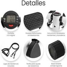 Mini Escaladora Fitness con Monitor LCD y Bandas de Resistencia Removibles para Ejercicio en Casa - Mini stepper - Ver 4