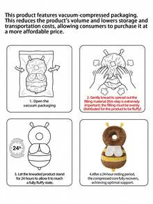 HAPPY WALK 1pc 2nd Generation Upgraded Baby Walking Head Protection Pad, Coffee Color Cute Plush Bee, Adjustable Size - 2nd Generation Upgraded Version (Brown Suede Bee) - View 8