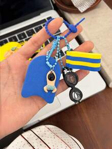 Swimming Theme Creative Keychain, Mini Goggles, Kickboard And Athlete Shaped Accessories Key Chain, Bag Charm, Gift For Swimming Enthusiasts - Multicolor - View 3
