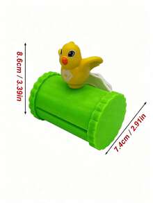 1 Set Cage-Mounted Paper Towel Box Foraging Toy, Bird Chewing Toy, Cartoon Bird Decor Chewing Cage Accessory, Suitable For Lovebirds, Cockatiels And Parakeets, Enrich Play And Relieve Boredom - A+B - View 6