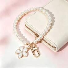 1 Piece Faux Pearl Keychain, Pearl Chain Pendant, Elegant Charm For Keys, Bags, Purses, Phone Cases, DIY Craft, Valentine's Day Gift, Christmas Gift, Graduation Gift, Cute Accessory For Women Girls, Party Favor, Home Decor, Jewelry Holder - Multicolor - View 5