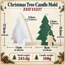 3D Christmas Tree Silicone Candle Mold, Santa Hat Star Xmas Tree Reindeer Candle Mould For DIY Handmade Scented Candle Plaster Resin Making Home Decor Holiday Gift - Mold - View 11