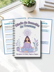 1pc Spanish-Version Mental Health Journal For Trauma Healing And PTSD Recovery Self Care Planner With Prompts For Women Men Daily Emotional Healing Diary Reflection Mindfulness Stress Relief Gifts Set - A5 - View 5