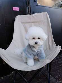 Autumn/Winter Double-Layer Thickened Warm Coat For Cats And Dogs, Suitable For Maltese, Bichon, Abyssinian, Outdoor Cold Protection, Machine Washable, High-Quality Soft Thickened Jacket - Grey - View 4