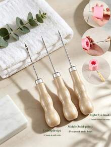 أداة ثقب الشموع DIY، مثقاب يدوي مخروطي دائري للثقوب، قالب سيليكون، أداة خشبية مساعدة عملية صغيرة لثقب الشموع، مجموعة 3 قطع - أنماط متعددة - مشاهدة 9