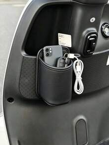2/1pc Car Door Cup Holders, Pu Leather Car Beverage Holder, Storage Box, Holder Rear Seat Organizer Storage Box Auto Interior Accessories, Rear Seat Cup Holder, Car Accessories Storage Box, Keep Car Interior Organized - Multicolor - View 1