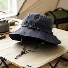 2PCS Solid Color Minimalist Casual All-Season Waterproof Quick-Dry Men's Bucket Hat, Unisex Foldable Portable Bucket Hat, Windproof Drawstring Adjustable Sun Hat, Travel Hiking Sun Protection Fishing Outdoor Sports Commute Sun Hat, Lightweight Portable, Suitable For All Ages, Adjustable Foldable, UV Protection, Gift For Friends, - Multicolor - View 7