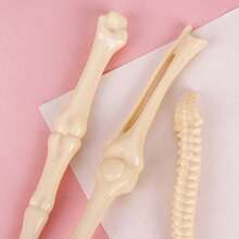 5pcs Realistic Bone-Shaped Ballpoint Pens, Quirky Skeleton Creative Pens, Personalized Fun Student Stationery For Halloween, Unique Bone Design, Eye-Catching And Playful, Enhancing Writing Atmosphere, Breaking Conventional Stationery Styles, Lifelike Skeleton Bone Appearance, 5 Different Bone Shapes To Choose From, Creative And Unusual Design, Instantly Grabbing Attention, Smooth Ballpoint Pen Refill, Even Ink Flow, Fluid Writing Without Stuttering, Note-Taking - A - View 4