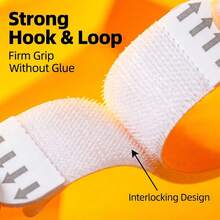 24/50/100pcs Heavy Duty Waterproof PVC Wall Hooks With Removable Adhesive Backing, Suitable For Drywall, No-Drill Picture Hanging Hooks And Magic Tape Strips, No-Tape Hanging, Suitable For Renters, Applicable For Home Office, Photo Wall, Picture Frames, PVC Hooks Suitable For Damp Areas - A - View 2