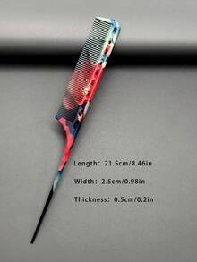 Patterned Hair Comb, Fashionable And Stylish Comb, Essential Styling Comb For Salon And Beauty Parlor, Professional Hairdresser Cutting Comb, Tail Comb, Women's Hair Comb, Men's Hair Comb Available - Multicolor - View 11
