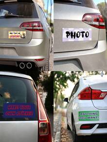 Customized Personalized Car Bumper Sticker Art, Laminated Treatment, Waterproof, Sun-Proof, Scratch-Resistant, Durable, Perfect Customization For Corporate Logos | Funny Text | Mobile Advertising | Famous Quotes | Personal Design | Pet Memorial | Easy-Tear Stickers, Create A Unique Ideal Gift For Car Modification Enthusiasts And Entrepreneurs To Showcase Business Scope And Personal Design - Car Decal - View 5