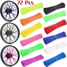 72pcs 10 Colors PVC Spoke Covers 237mm Universal Fit For 8"-21" Wheel Hubs Off-Road Motorcycle Electric Bicycle Motorcycle Mountain Bike - Multicolor - View 5