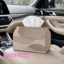 1pc Beige Soft Curved Tissue Box, Elegant Design Enhances Living Environment, Suitable For Daily Use And Special Occasions, Convenient Access - A - View 10