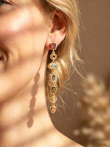 Fashion Zirconium Dangle Earrings With Retro Charm - Women's Ear Studded Earrings - Earring - View 4