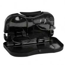 Car Seat Back Folding Tray Table Portable Dining Table Beverage Cup Holder Multi-Functional Storage Rack Car Accessories - A - View 7