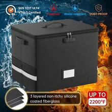 Fireproof Document Box With Lock File Storage Organizer Box Waterproof  Bags - 25ZXY-wIN-uK-record Box-big - View 9