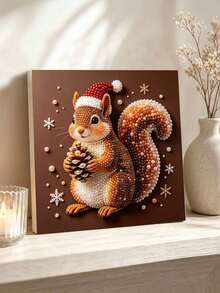 Handmade Pearl Painting Set, Squirrel Pattern Design, Complete Set Of Hand Tools, Latest Picture Frame, Christmas Gift. - A - View 4