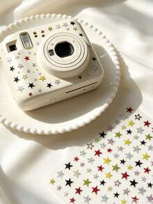 1Set Y2K Glitter Star Stickers, Journaling Supplies, Retro Metallic Graphic Decals, For Decorating Phone Case, Camera, Cup, Electronic Accessories - Y2K Retro Star Stickers - View 3