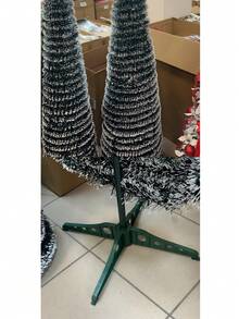 Tall Space-Saving Christmas Tree, Snow-Tip Slim Tree For Indoor Holiday Party Decoration - Green - View 10