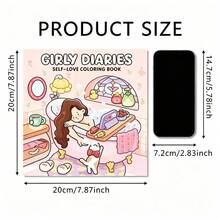 Sách tô màu nhật ký cho bé gái 24 trang, cuộc sống ấm áp hàng ngày giúp thư giãn thân tâm, khơi nguồn sáng tạo, quà tặng Ngày của Mẹ, Halloween, Giáng sinh, sinh nhật - Nhiều mẫu - Xem 4