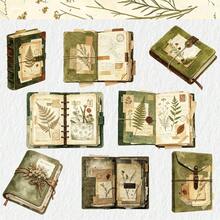 8pcs Vintage Pattern Stickers, Decorative Scrapbook Stickers, Self-Adhesive, Premium Material, Scrapbook Collage Material, Diary Photo Album DIY Decorative Stickers, Stationery Sticker Gift, Scrapbook Thin Stickers And Decoration, Handmade Art DIY Stickers, Holiday Gift - Sticker - View 13
