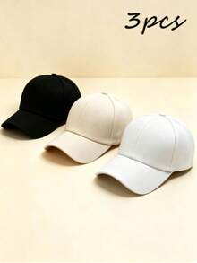 3pcs Unisex Y2K Style Baseball Caps, Adjustable Sun Hats, Breathable Trucker Hats, Suitable For Sports/Daily/Streetwear/Travel/Summer - Multicolor - View 2