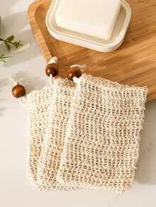 1/3/5/10pcs Soap Bag Mesh Exfoliating, Natural Sisal Soap Bag, Shower Soap Holder Bag, Use Like Massage And Scrubbing (5.5 X 3.5 Inches) - Jute Soap Bag - View 11