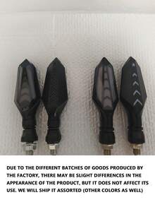2件組 LED 流光燈，12V 摩托車改裝配件，適用於街車/運動摩托車，用於電路連接/固定線路連接，不含電池 - 彩色 - 查看 10