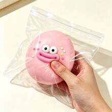 1pc Squishy Oversized Giant Big Mouth Big Eye Fluid Ball Squeeze Toy, Slow Rebound Moldable Big Mouth Bun Squeeze Toy, Comfortable Kneading Feel, Soft Squeeze Ball, Fingertip Stress Relief Squeeze Ball, Effectively Relieve Stress And Anxiety, Suitable For Adults Office Workers As Stress Relief Tool, Daily Essential, Holiday Gift (Random Color And Style) - Multicolor - View 6
