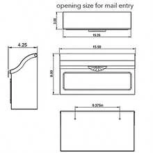 Free Shipping Amboy Steel Wall Mount Mailbox, Black, Medium - Black - View 3