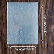 Assorted Geometric Pattern Embossing Folder, Clear Plastic Textured Embossing Template For Paper Craft Card Scrapbook DIY Art Supplies Embossing Folder - JH-1 - View 18