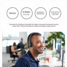 Logitech H110 Multi-Function Stereo Headset 3.5mm Dual Interface Wired Headphones, Suitable For Computer, Laptop - View 4
