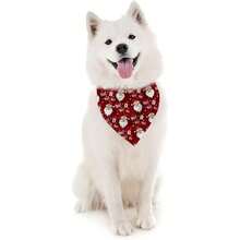 1pc 24.8*11 Inch Christmas Dog Bandana, Drool Bib Pet Decoration, Single-Sided Print, Washable Soft Pet Scarf, Suitable For Dogs And Cats - Multicolor - View 3