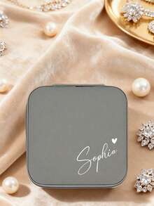 Personalized Jewelry Box - Custom Travel Storage Box With Zipper Closure, Perfect Bridesmaid Invitation Gift, Suitable For Couple Souvenirs, Elegant Design, Wedding Gift - Multicolor - View 15