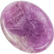 Amethyst Rose Quartz Hand-Carved Thumb Stone Meditation Pocket Stone Natural Energy Relaxation Oval Crystal - 1pc - View 31