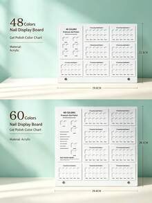 Multi-Color Nail Polish Display Board With Blank Nail Tips And Number Stickers, Includes 24-120 Color Nail Color Swatches, Nail Salon Sample Display Palette, Suitable For DIY Nail Art - Multicolor - View 9