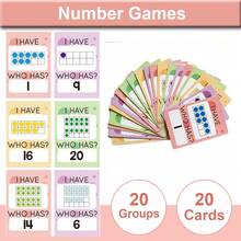 Lachilly Children's Number Flash Cards, I Have Who Has Math Game Cards, Preschool Education Number Recognition Learning Cards - CA053 Math Game Cards - View 3