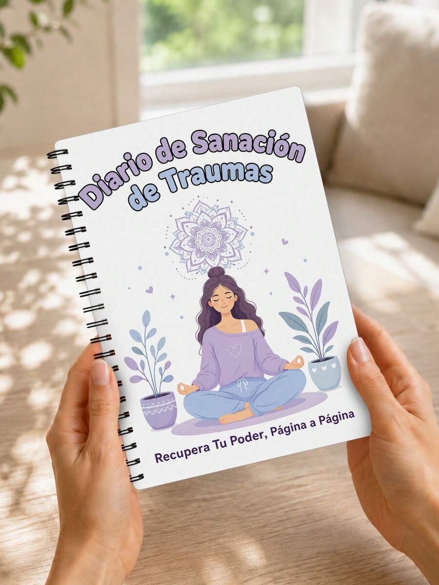 1pc Spanish-Version Mental Health Journal For Trauma Healing And PTSD Recovery Self Care Planner With Prompts For Women Men Daily Emotional Healing Diary Reflection Mindfulness Stress Relief Gifts Set - A5 - View 1