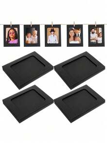 10pcs/Set Paper Photo Frames, Cardboard Photo Frames DIY Clip-On Photo Display Banner, Paper Photo Banner, Suitable For Wedding, Birthday, Holiday Party, Home Decor, Home And Wall Decoration (Includes Clips And T-Shaped Stand) Room Decoration - A - View 4