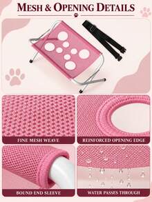 Dog Grooming Table Escape-Proof Breathable 8 Hole Restraint Puppy Grooming Table For Cat Kitten Puppy Nail Trimming Teeth Cleaning Bathing - Multicolor - View 7