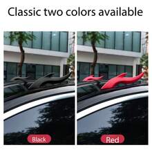 3PCS Car Roof Horn-Shaped Exterior Decor Antenna Ornament 3D Cute Cartoon Creative Personalized Car Body Modification Sticker Christmas Gift Sheep Horn - 3PCS [Dragon Horn + Rhinestone Ring] - View 12