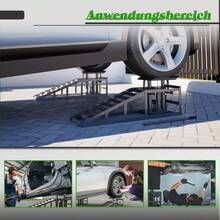 2-Piece Car Ramp Set, Height-Adjustable Car Ramps, Car Jack, Loading Ramps For Cars, Lifting Platform (Grey). - 1 - View 6