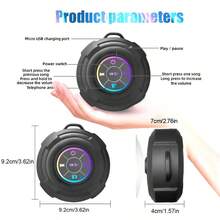 YAIUZGOO Waterproof Shower Speaker With Strong Suction Cup, Portable Wireless Bathroom Speaker, High-Definition Sound Quality, Convenient Button Control, Compact Music Speaker, Suitable For Shower, Bathroom, Travel And Daily Use - View 12