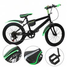 20 Inch Mountain Bike, Carbon Steel Rigid Frame, PU Sponge Cushion, Front And Rear Brakes, With Mudguards & Water Cup Holder, For Road And Mountain Riding - Green - View 11