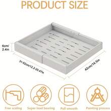 Organizador de Gabinete Extraíble Resistente, Estante de Almacenamiento Estilo Cajón con 3 Rieles de Deslizamiento Silencioso, Sin Necesidad de Perforación, Adecuado para Almacenamiento de Condimentos y Utensilios de Cocina, Organizador de Baño - Multicolor - Ver 10