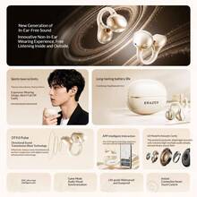 Lenovo EX336 True Wireless Ear Clip Open Ear Earbuds Bluetooth 5.4 ENC Call Noise Reduction Touch Control Up To 24H Playtime Type-C Fast Charging For Sports Gaming Study Commute Android IOS - View 3
