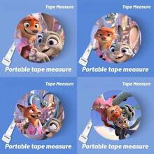 1pc Disney [One-Click Retraction] 2.0m Tape Measure, Zootopia 2 Nick & Judy Mini Tape Measure 2m Waist, Hip, Bust Measurement Soft Tape Tailoring Tool - Multi-color - View 1