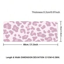 1pc Light Pink Leopard Print PU Leather Large Desk Mat, Waterproof Anti-Slip Easy Wipe Desktop Protector, Big Mouse Pad For Office, Study, Gaming & Makeup Table Decor - View 12